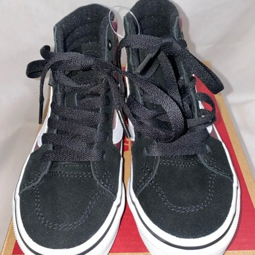 new vans flame shoe filmore high top 11 youth old school lace up retro